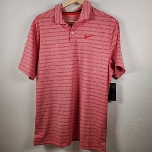 NWT Nike Golf Nike Dry Fit Polo Shirt Short Sleeve Red Mens Size M
